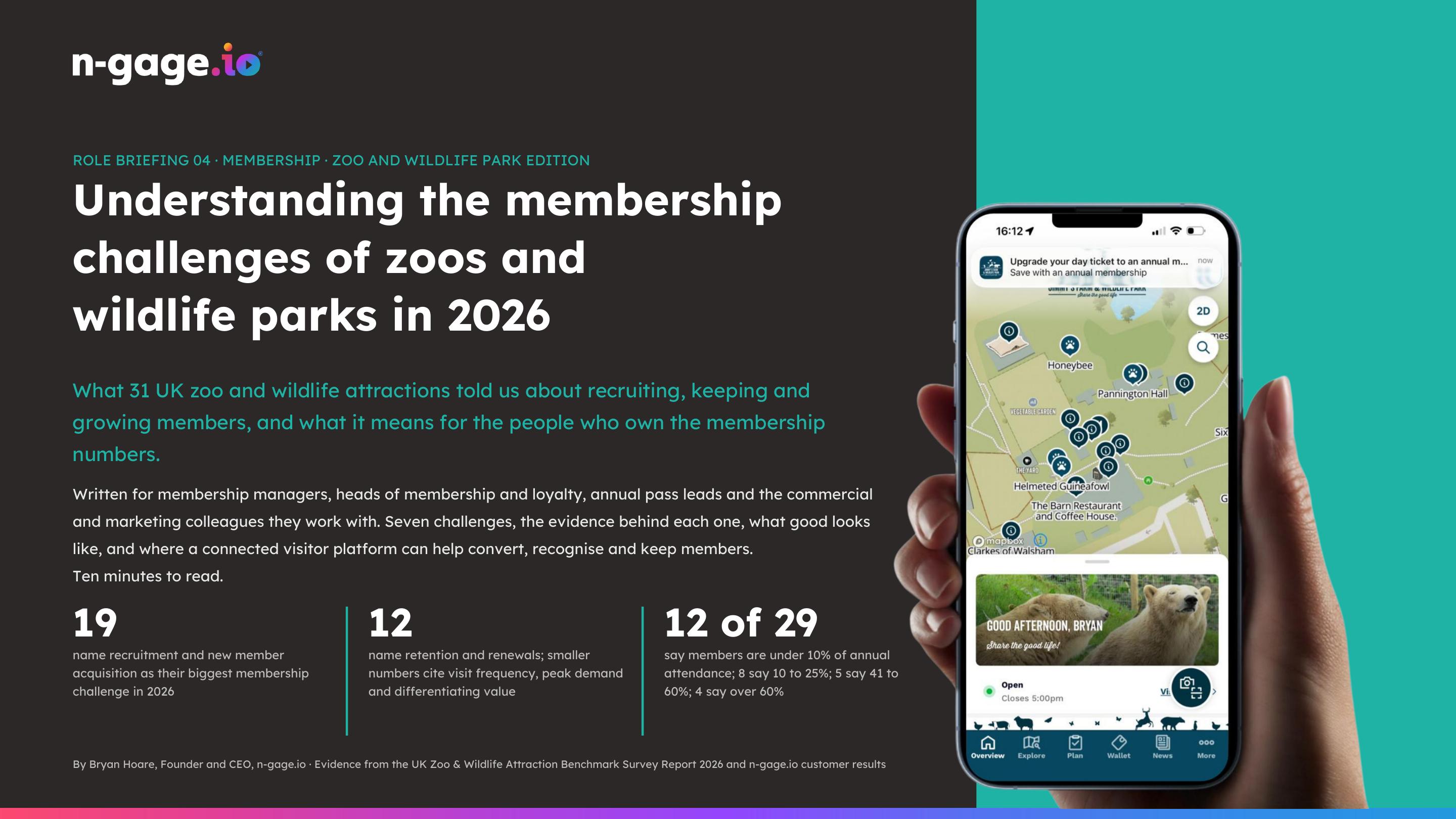 Cover of the 2026 zoo and wildlife park membership role briefing